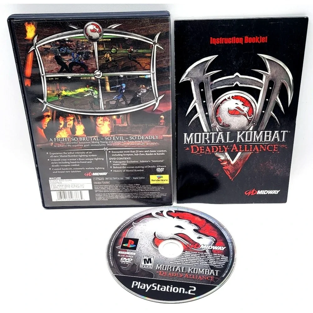 Mortal Kombat: Deadly Alliance (Sony‎ PlayStation 2, 2002) CIB COMPLETE IN BOX